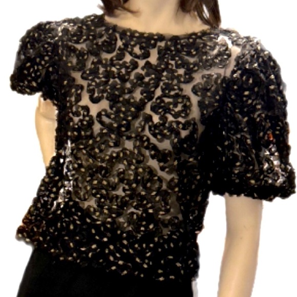 Zara Top in Black Tulle - Picture 2 of 4